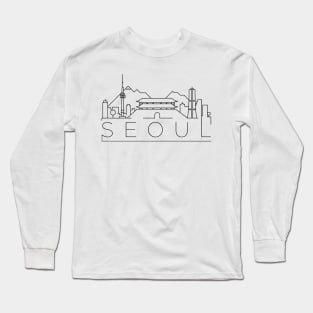 Seoul Minimal Skyline Long Sleeve T-Shirt